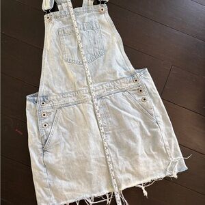 Lucky Brand light blue denim skirt overall